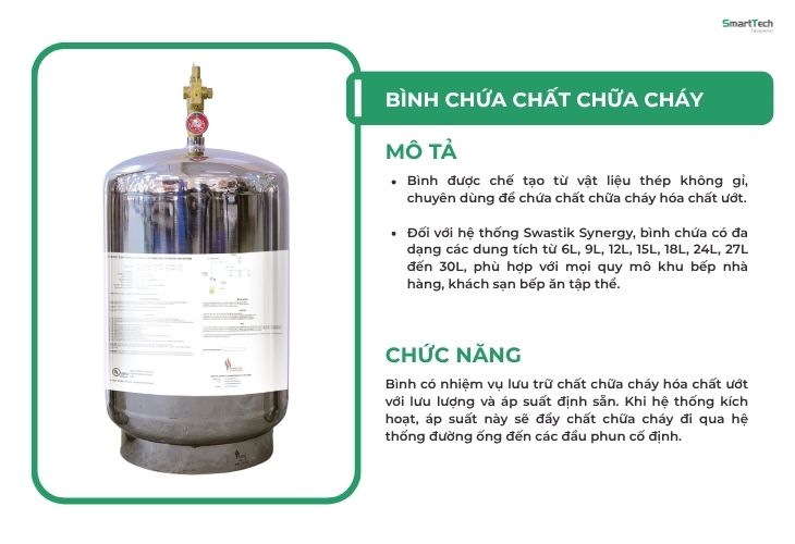Bình chứa chất chữa cháy (Agent Cylinder/Tank) Swastik Synergy